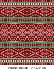 Patrón de tela de píxeles sin fisuras 
Diseño tailandés
Diseño boho
