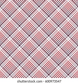 Pixel fabric texture check plaid tablecloth seamless pattern. Vector illustration.