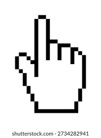 Pixel Finger Cursor Icon  Hand Pointer Style
