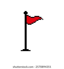 Pixel flag icon simple design