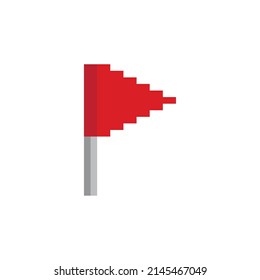  pixel flag icon vector  pixel art for 8 bit game