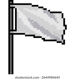 Pixel flag vector, ontworpen met een retro, 8-bit stijl. Ideaal voor gamebanners, digitale markers, vintage emblemen of het toevoegen van een klassiek pixelsymbool van identiteit.