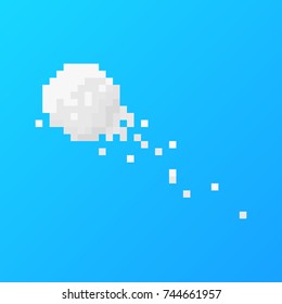 Pixel Flying Snowball Games Applications Stock Vector (Royalty Free ...