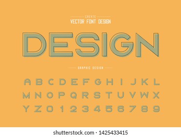Pixel font and alphabet vector, Bold typeface letter and number design, Graphic text on background