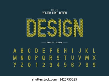 Pixel font and alphabet vector, Style typeface letter and number design, graphic text on background
