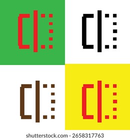 Pixel font icon design for your website