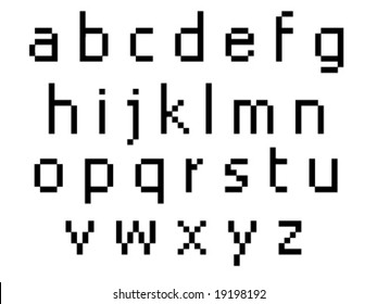 73 Lower case font letters pixel Images, Stock Photos & Vectors ...