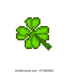 Pixel Four leaf clover 