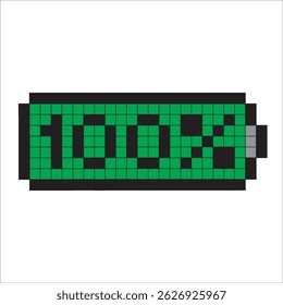 Pixel batería completa 100% 8bit 