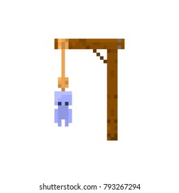Pixel gallows for games and web sites