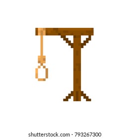 Pixel gallows for games and web sites