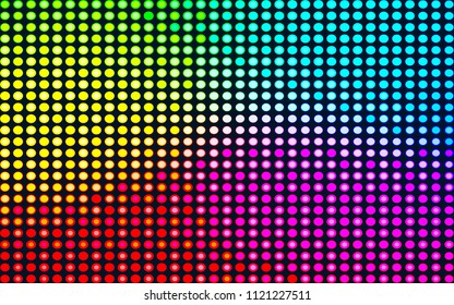 Pixel game background. Beautiful pixel background circles. Vintage color, great design for any purposes. Bright mosaic texture. Decoration mosaic tile. Color halftone background. Vector RGB halftone.