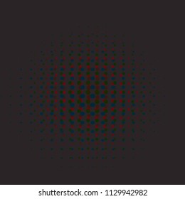 Pixel game background. Beautiful pixel background circles. Vintage color, great design for any purposes. Dark mosaic texture. Decoration mosaic tile. Color halftone background. Vector RGB halftone.