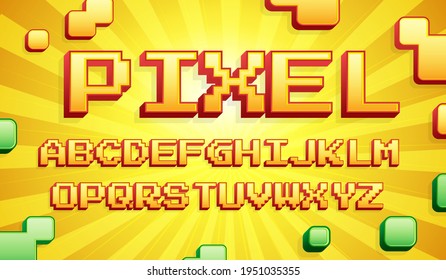 Pixel Game Cartoon Text Style Effect