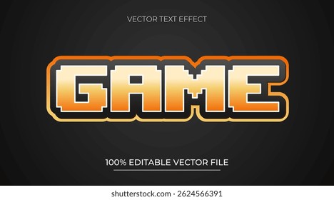 Pixel Game editable text effect template