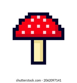 Pixel game element. Game pixel art magic items, digital pixelated lives bar and menu button.