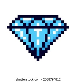 Pixel game element. Game pixel art magic items, digital pixelated lives bar and menu button.