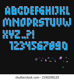 Pixel Game Font Retro Games Text Stock Vector (Royalty Free) 2190298133 ...