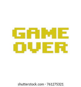 Pixel Game Over Computer Game Screen