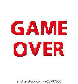 Pixel Game Over Computer Game - vector