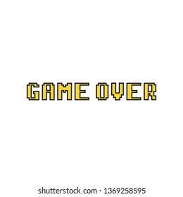 Pixel Game Over. Vector icon