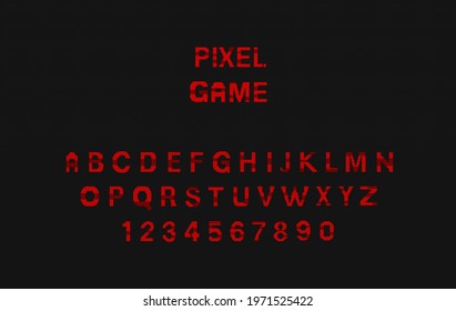 Pixel Game retro style pixel font with distortion