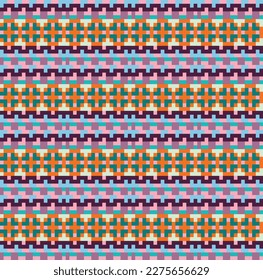 Pixel gaming pattern for fabric texture