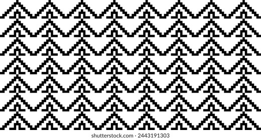 Pixel geometric background. Abstract monochrome vector background.