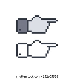 pixel gesture point finger direction art