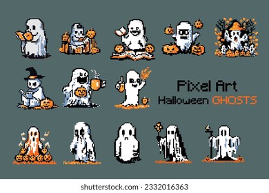 Pixel Ghost character that captures the nostalgia of retro-inspired .