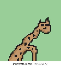 pixel Giraffe cartoon animal design