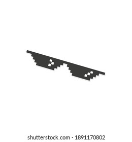 Gafas de píxeles. Gangster. Icono de vector