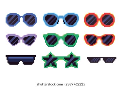 icono de gafas de píxeles vectoriales elemento de gafas de sol por SleepEnthusiast