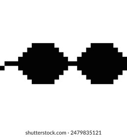 Pixel glasses of thug life meme. Sunglasses icon. Vector Illustration	