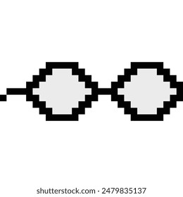 Pixel glasses of thug life meme. Sunglasses icon. Vector Illustration	