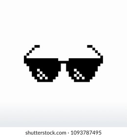 Pixel Glasses vector, Pixel Glasses Icon Logo symbol