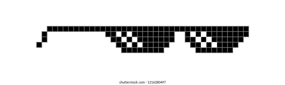 pixel glasses vector image like a boss thug lif