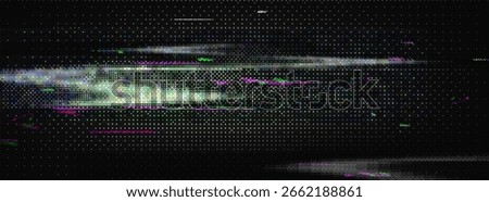 Pixel glitch art background with digital distortion effects and colorful data corruption for cyberpunk aesthetic. Abstract screen error texture with noise pattern. Retro technology malfunction display