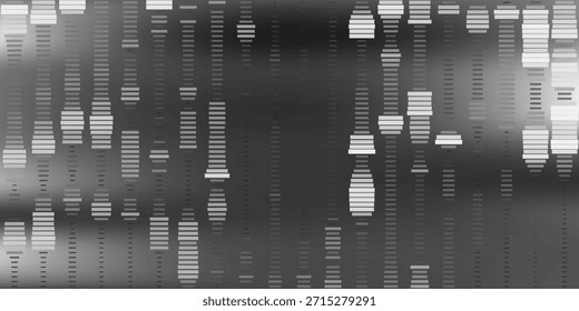 Fondo de falla de píxeles, textura de ruido digital monocromo. Partículas cuadradas blancas y negras aleatorias de patrón pixelado abstracto. Video Datos distorsionados y corruptos en el juego retro. Mosaico geométrico granulado