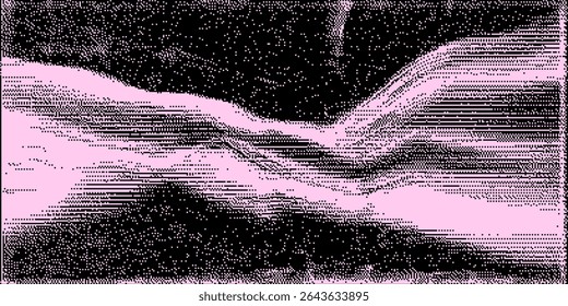Pixel Glitch Wave Background. Abstract Retro Screen Style