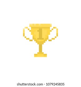 Pixel gold goblet for games and websites
