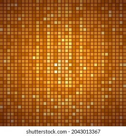 Pixel golden background, textured gold mosaic, vector illustration 10eps.