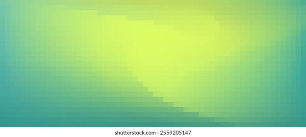 Pixel gradient background. Abstract green vector art with mosaic squares.