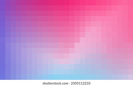 Pixel gradient background. Abstract vector art with mosaic squares.