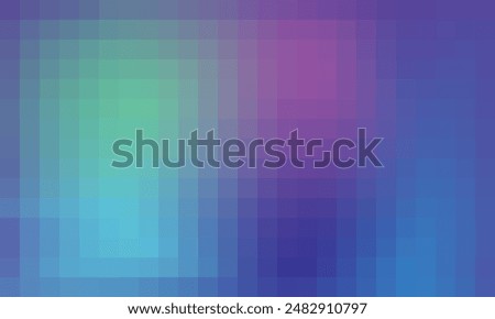 Pixel gradient background. Abstract vector art with mosaic squares. 