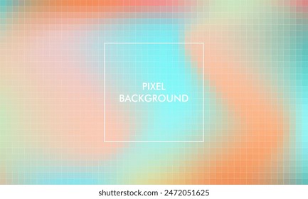 pixel gradient background with pastel, blue, orange, background