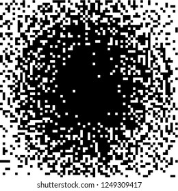 Pixel gradient, Monochrome background, abstract mosaic, black white halftone shade. Vector illustration noise for website or poster.