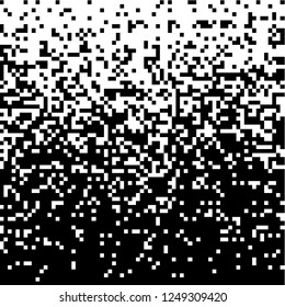 Pixel gradient, Monochrome background, abstract mosaic, black white halftone shade. Vector illustration noise for website or poster.