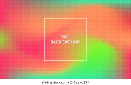 pixel gradient texture abstract background with red, green, pastel color
