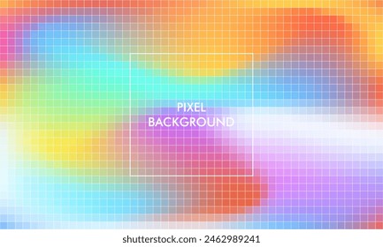 pixel gradient texture abstract background with red, green, pastel color